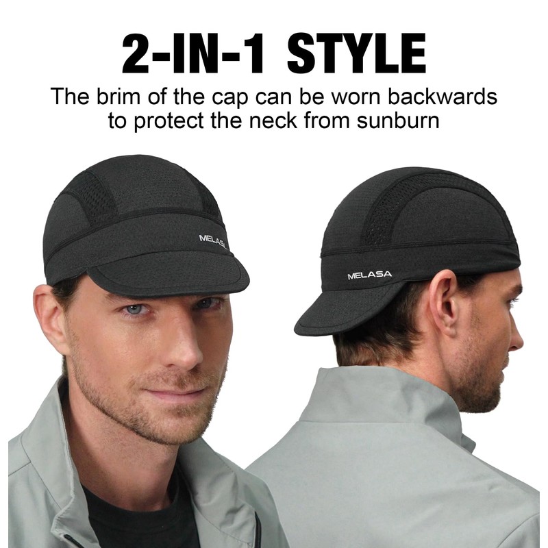 MELASA Cycling Caps Under Helmet, Cooling Mesh Bike Skull Cap