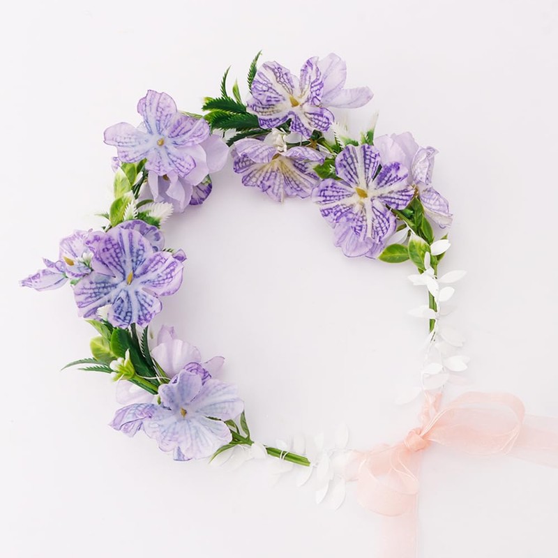 AHONEY Flower Crown for Women and Girls Floral Headband Hair