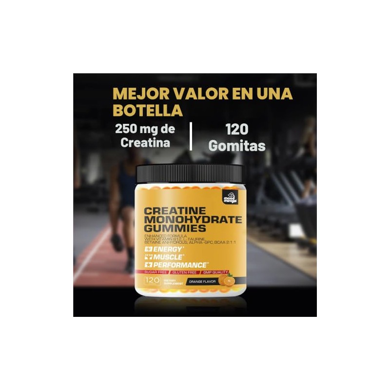 Gomitas De Monohidrato De Creatina 5 G Para Hombres Y