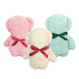 [This Jjim] Bear hand towel office bathroom kitchen hand towel GS002304 Bear hand towel pink 3ea