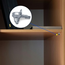 50 Pack 3mm Shelf Pins Shelf Pegs for Shelves,for IKEA Billy Bookcase Pins Part #131372 Zinc Alloy Cabinet Pegs for Shelves