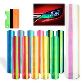 Free Tool Kit 12"x84" (1FT x 7FT) Chameleon Neo Pearl Clear Transparent Headlight Taillight Fog Light Side Marker Vinyl Tint Film Self Adhesive
