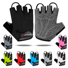 WESTWOOD FOX Guantes de Ciclismo Unisex de Medio Dedo con Palma Acolchada, para Verano, para Ciclismo de montaa, para Hombre y Mujer, Antideslizantes 
