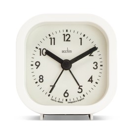 Acctim Robyn Mini Bedside Alarm Clock White