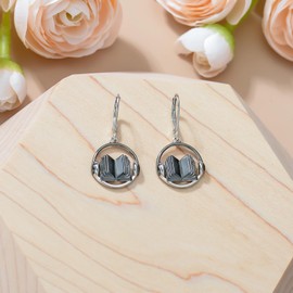 Grmdit Book Earrings 925 Sterling Silver Book Dangle Earrings Back To School Jewelry Gifts for Teacher Girls, Sterling Silver, No Gemstone