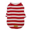New York Ribbed Stripe Red Dog Outfit for Walks Dog L