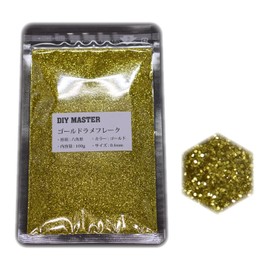 DIY MASTER Gold Glitter Flakes 0.4mm 100g
