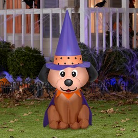 Gemmy Witch Dog 4-Foot Airblown Inflatable Decoration