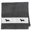 Huuraa Hand Towel Dachshund Silhouette Gift 50 x 100 cm
