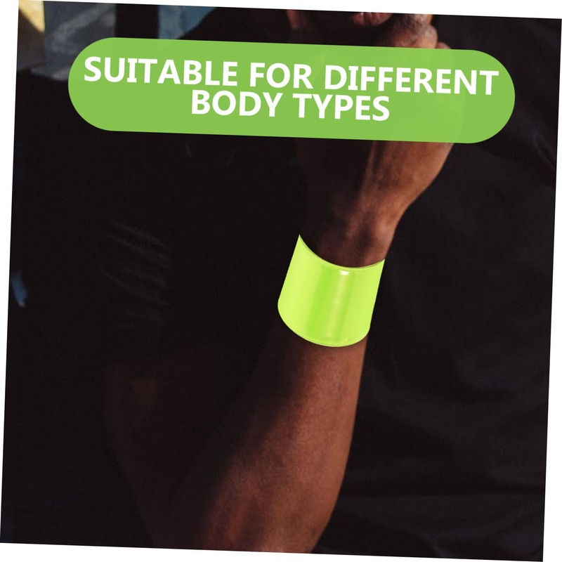 SUPVOX 10pcs Reflective Slap Bracelets for Night Walking and Visibility