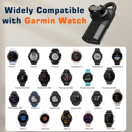 MoKo USB C to Garmin Adapter 2-Pack, 90 Degree Type C Charger Connector Watch Charging Data Transfer Compatible with Garmin Fenix 7/7S/7X/6/6S/6X/5/5S/5X/Forerunner 245/255/Vivoactive 3/4/Instinct 2