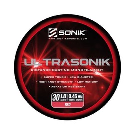 Sonik UltraSonik Red Mono Line Bulk Spool: 18lb