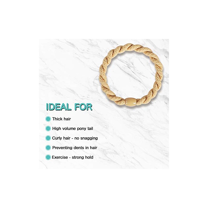 12-Pack Braided Hair Ties for Thick Hair, Classic Mix
