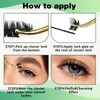 Lash Clusters 96 Pcs Cluster Lashes D Curl 12mm KEYYOU