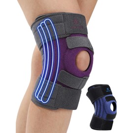 ABYON Knee Support for Men & Women Arthritis, Meniscus Tear, ACL, Knee Brace with Triple Side Stabilizers and Adjustable 360° Wraparound Strap for Maximum Knee Pain Support and Fast Recovery