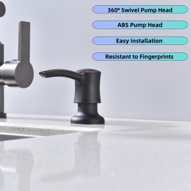 Rzoeox Deck Mounted Kitchen Soap Dispenser Oil Rubbed Bronze Built in Soap Dispenser for Kitchen Sink Lotion Dispenser for Kitchen Modern Commercial