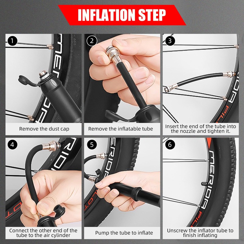Mini Bicycle tire Pump, Portable Bicycle tire Pump with Frame