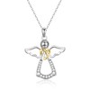 WOVEE Guardian Angel Necklace Sterling Silver 925 Angel Christening Gifts