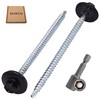 SKIR'CO (Pack of 10) Painted Roofing Screws 4.8 x 100