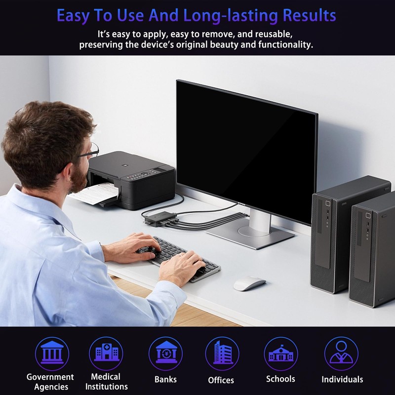 VanHooc 18.5" Privacy Screen Computer for 16:9 Aspect Ratio, 2-Sided