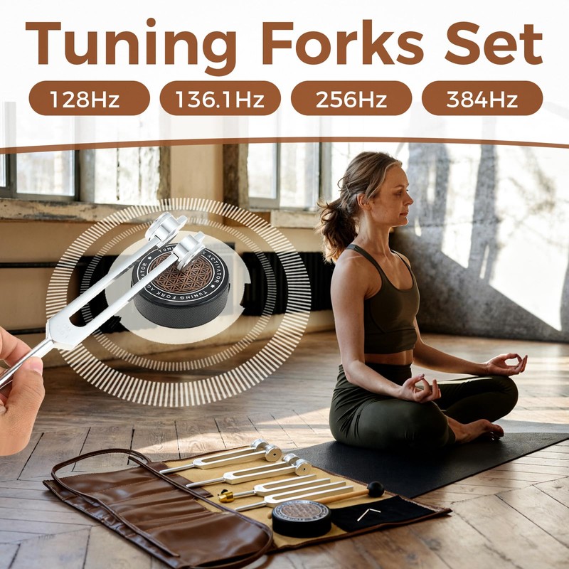 Resonance Tuning Forks 128Hz, 136.1Hz, 256Hz, 384Hz Weighted & Unweighted