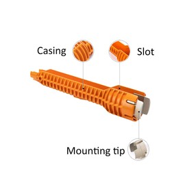 TOOLSTAR Faucet and Sink Installer Tool, Sink Wrench Multi-Purpose Plumbing Wrench Pipe Spanner Sink Faucet Installer Change Faucet Tool for Bathroom Kitchen Installation Yellow (Pack of 1)