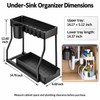 Pull-Out Cabinet Organizer for Kitchen and Bathroom Storage – Black