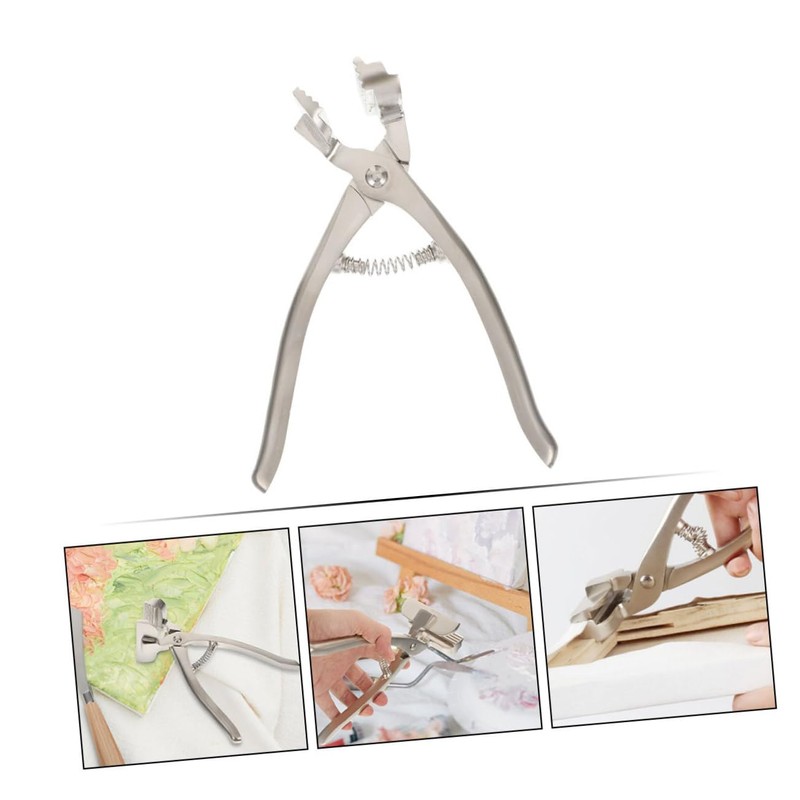 Hohopeti Lightweight Canvas Pliers Spring-Loaded Tension Clamp Wide Mouth Pliers