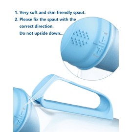 Power Senior Urinal for Men - Portable Handle with Kniteed Case and Brush, Pee Bottle for Men, Senior, Elderly