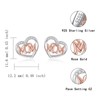 MOM Stud Earrings 925 Sterling Silver for Women - Heart