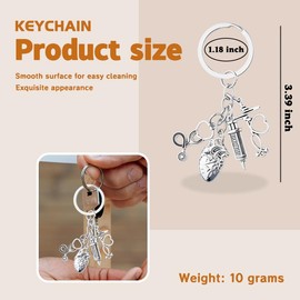 Doctor Gifts for Coworker Colleague Physician Appreciation Gifts for Bestie Friend Nurse Keychain Gift for Grandpa Grandma Cardiologist Retirement Gifts for Girlfriend Wife Nurse Valentines Day Gift