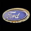 Ford Oval Logo Stainless Steel Wall Hanging Sign - Blue/Chrome
