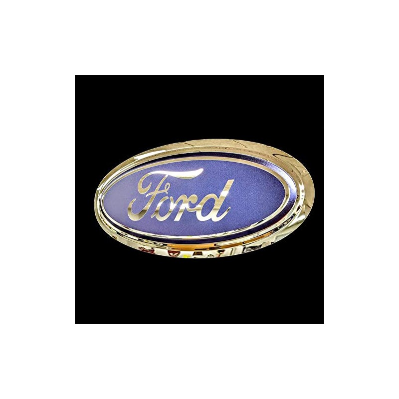 Ford Oval Logo Stainless Steel Wall Hanging Sign - Blue/Chrome