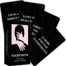 QCFQCF Love Oracle Cards,Naked Truth Oracle Deck,Soulmate Oracle Cards for Beginners, Perfect for Twin Flame and Soulmate Readings