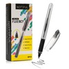 NOTEFUL Felt Tip Fluency Pens, Medium Point (0.7mm), Waterproof Black