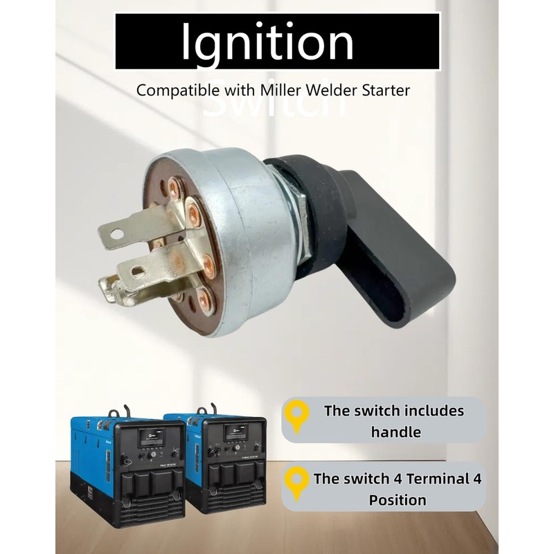 eosorssa 176606 Ignition Switch Includes Handle Compatible with Miller Welder