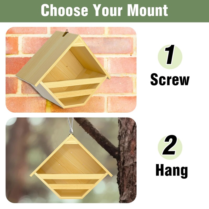 Nalwort Dove Nesting Box, Solid Wood Mourning Dove Nesting Box,