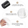 LiZEROGDAX 2Pcs 50ML Black Clear Empty Glass Essential Oil Roller
