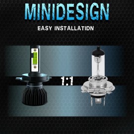 aqj 8000K For Honda CRV CR-V 2007 -2014 LED Headlight Fog Lights Hi/Lo Beam 4x Bulbs