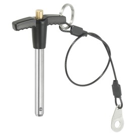 PATIKIL T Handle Lock Pins 5/16 x 1.97 (8 x 50mm), Quick Release Pin 304 Stainless Steel Safety Locating Pins with Push Button 25 cm Lanyard Cable