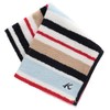 Kitamura 000208-0002-03 Women's Striped Towel Handkerchief Towel (Navy/100% Cotton) Handkerchief