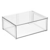 mDesign Plastic Stackable Closet Storage Organizer Bin Containers with Front
