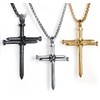 LXSSLY Gold Nail Cross Necklace for Men,Crucifix Necklace,Stainless Steel Cross