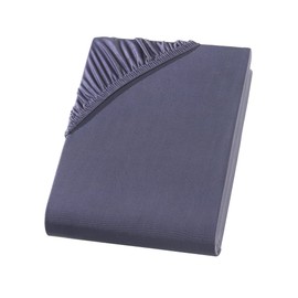 Hometex Premium Textiles Fitted Sheet 140-160 x 200 cm, Jersey Bed Sheet Made of 100% Microfibre, Mattresses up to 23-25 cm, Oeko-Tex Made in Green, Anthracite