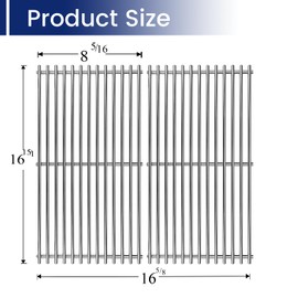 Shengyongh SS66123 (2-Pack) 16 15/16" Stainless Steell Grates Replacement for CharBroil 463645015,466645015,46664511,463672016,463672216,463672416,463371116, 463371316