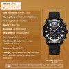 LN LENQIN Mens Watches Chronograph Leather Watch Analog Quartz Watches