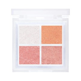 Eyeshadow Palette, 4 Color Palette, Thai Cosmetics, Eye Palette, Eye Shadow Base, Matte Palette, Glitter (#02 Dust of Snow)