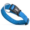 Dogline M8004-2 Collar de Microfibra, Mediano, Azul