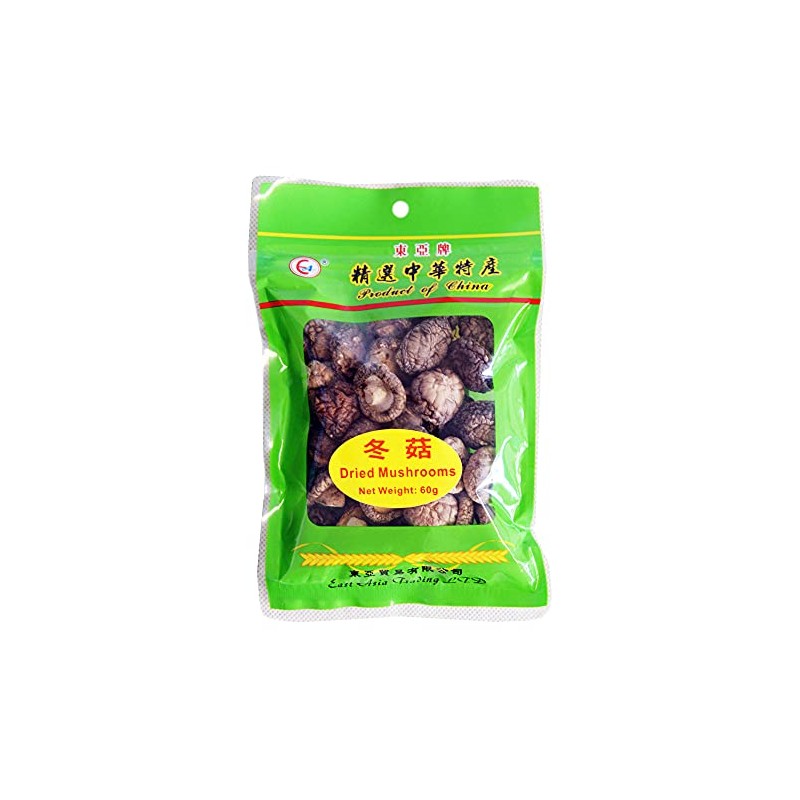 East Asia Brand Dried Shiitake Mushroom - 60g, (Pack of