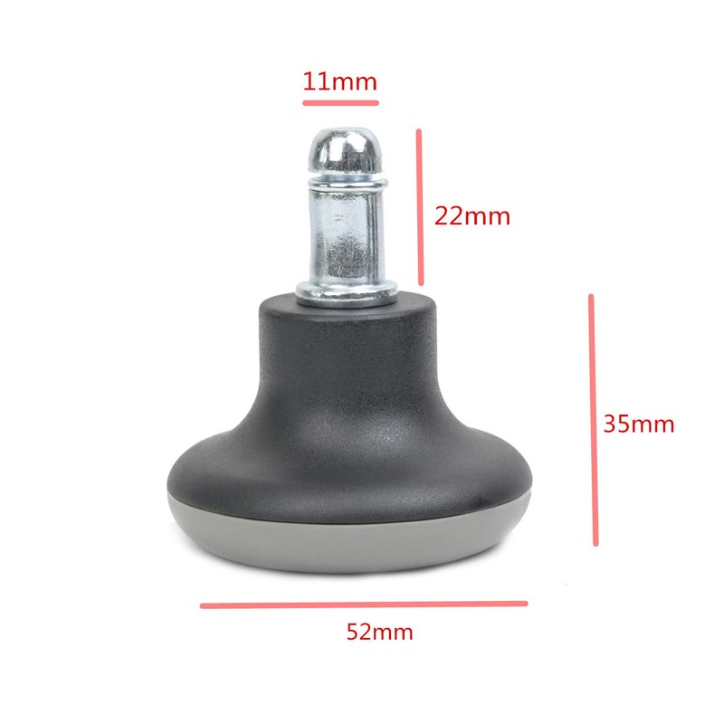 5PCS Bell Glides Replacement Office Chair Swivel Caster Wheels to